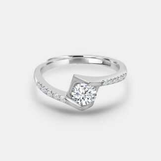 Eternal Solitaire Adjustable Silver Ring